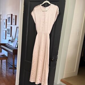 Bohme Elegant Blush Pink Midi Dress